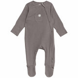 M&S Cotton Striped Plain Sleepsuit Grey 6-9 Months, imported from the UK