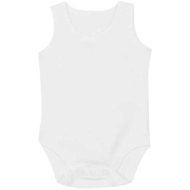 M&S baby cotton sleeveless bodysuits white 6-9 months, imported from the UK