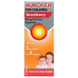Nurofen for Children Ibuprofen Strawberry liquid 100ml, imported from the UK
