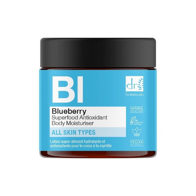 Dr Botanicals blueberry superfood antioxidant body moisturiser 60ml - British product