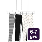 M&S Polka Dot Stripe Legging Carbon 6-7 years, imported from the UK