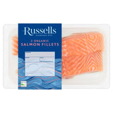 Russell's organic salmon fillets 240g, imported from the UK