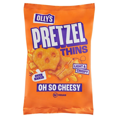 Olly's Oh So Cheesy Pretzel Thins Savoury Snacks 140g