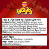Wotsits Crunchy Sweet & Spicy Flamin' Hot corn puff snacks 140g (British brand)
