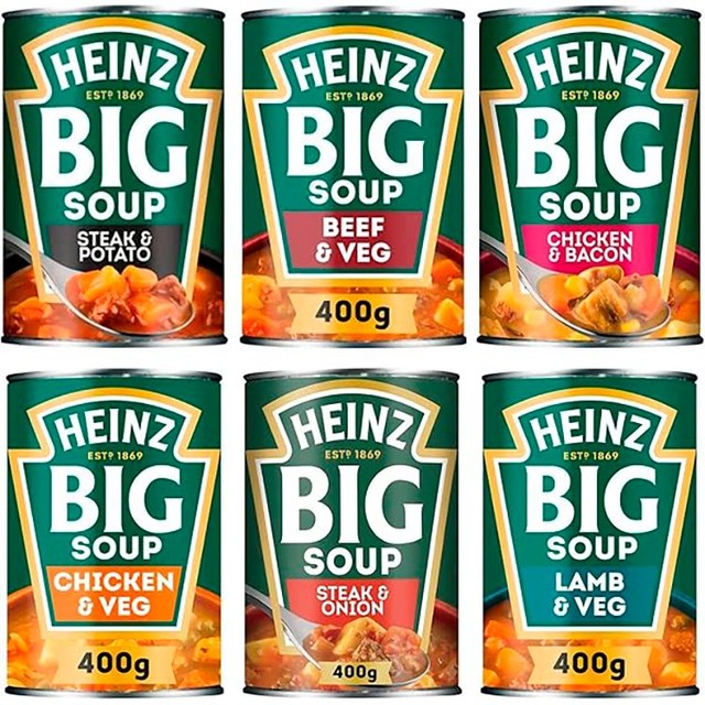 Heinz beef broth chunky soup 400g, UK version