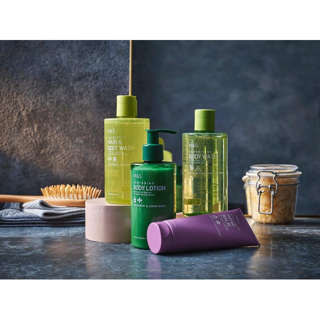 M&S Body Wash Sea Fennel Cedar 300ml, imported from the UK