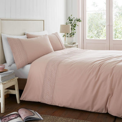 Catherine Lansfield Broderie Anglaise King Duvet Set