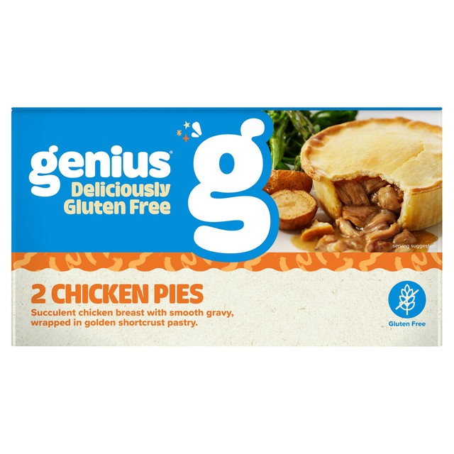 Genius Gluten Free Chicken Pies 2 Pack, UK version