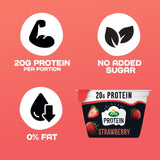 Arla Protein Strawberry Flavoured Strained Yoghurt Pot 200g - British product