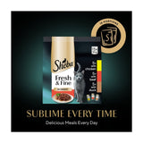 Sheba Fresh & Fine Wet Cat Food Pouches Meaty Pieces in Gravy