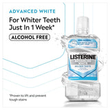 Listerine Advanced White Milder Taste Alcohol Free Mouthwash 1L, UK version