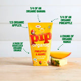 Pip Organic Pineapple & Mango Kids Smoothie Cartons 4 x 180ml, imported from the UK