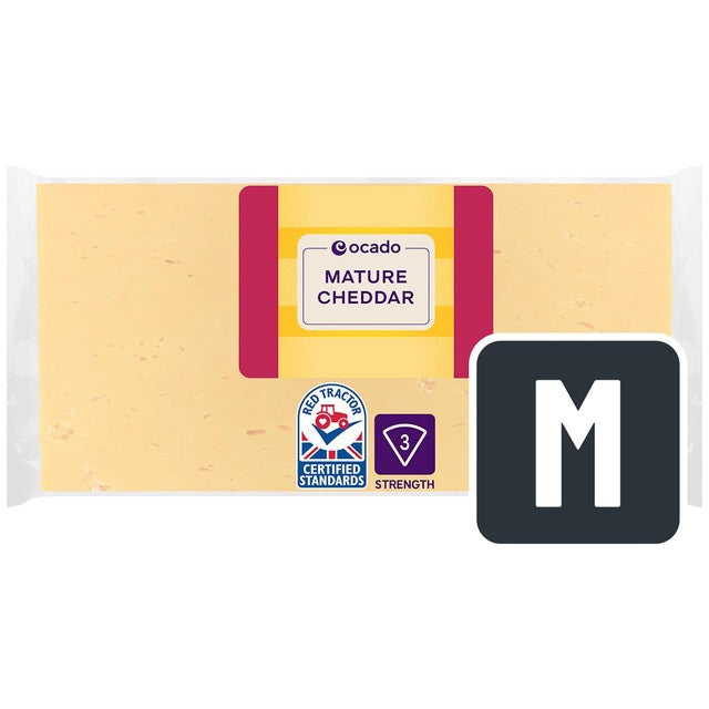 Ocado Mature Cheddar 400g, imported from the UK
