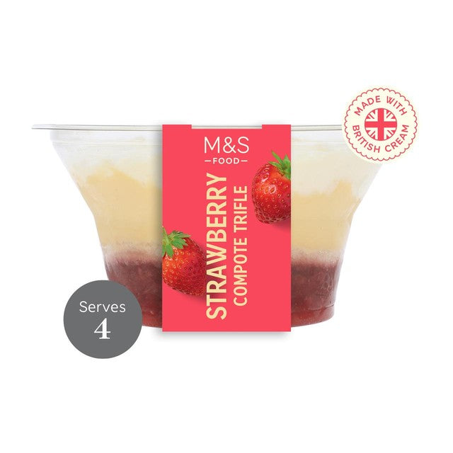 M&S strawberry compote trifle 600g (British brand)
