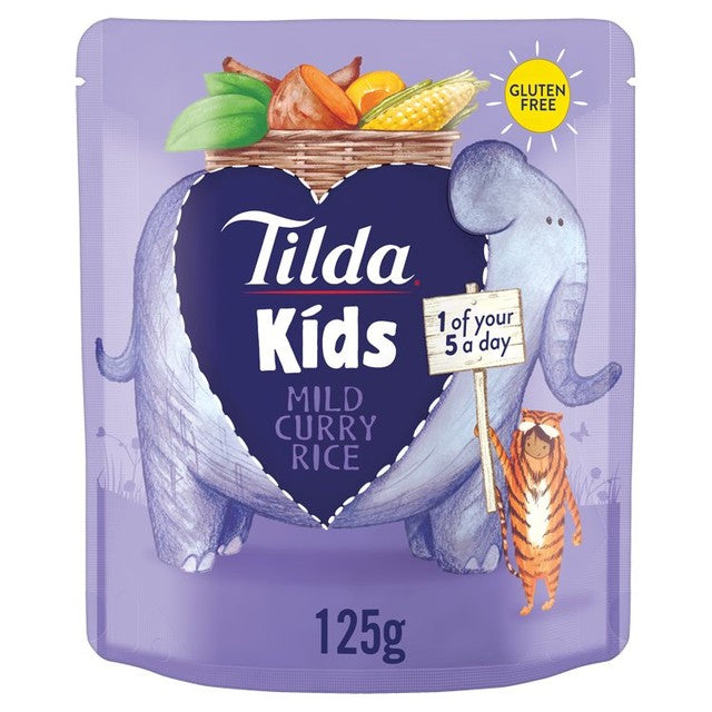Tilda Kids mild curry rice pouch 125g (British brand)
