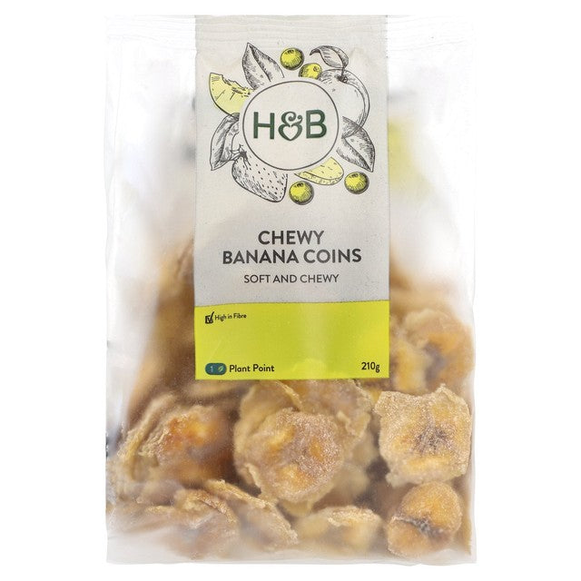 Holland & Barrett chewy banana coins 210g, UK version