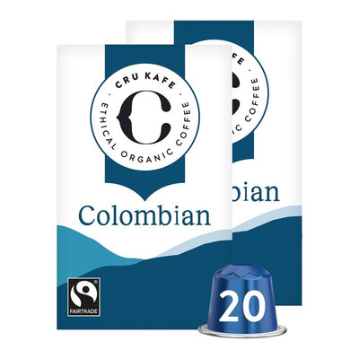 Cru Kafe Organic Fairtrade Colombian Coffee Pods 20s