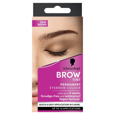 Schwarzkopf Brow Tint Dark Brown Permanent Eyebrow Dye 17ml