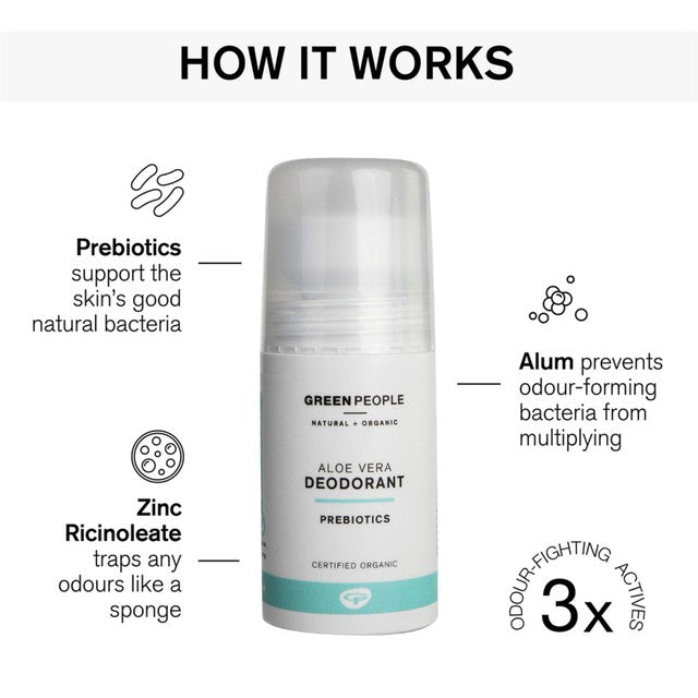 Green People Aloe Vera Vegan Deodorant 75ml, UK version