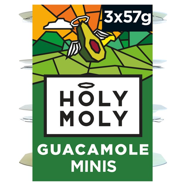 Holy Moly guacamole mini dips 3 x 57g, UK version