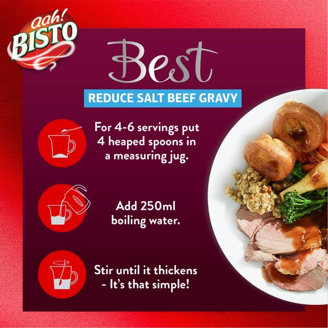 Bisto Best reduced salt beef gravy granules 230g - British product