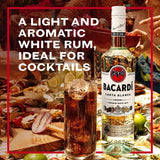 Bacardi Carta Blanca Superior White Rum 1L - British product