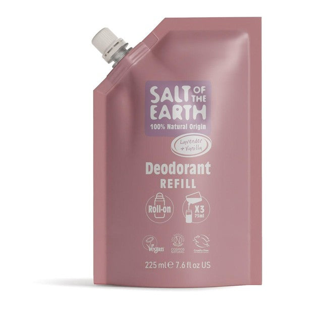 Salt of the Earth natural deodorant refill lavender vanilla 225ml (British brand)
