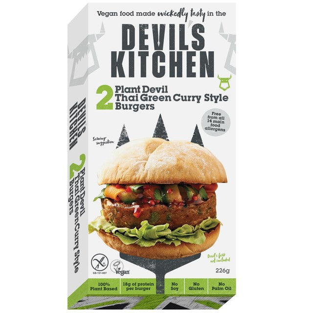 Devil's Kitchen Thai Green Curry Style Burger - British product