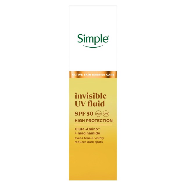 Simple Invisible UV Face Fluid Moisturiser SPF50