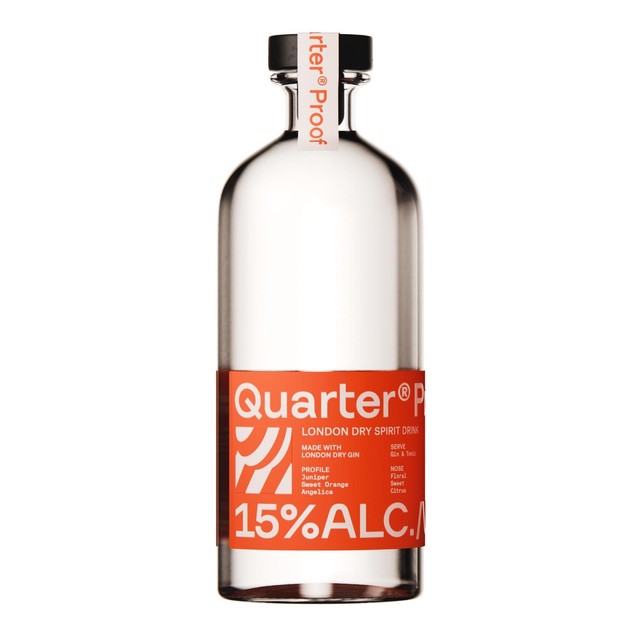 Quarter London Dry Gin 70cl, imported from the UK