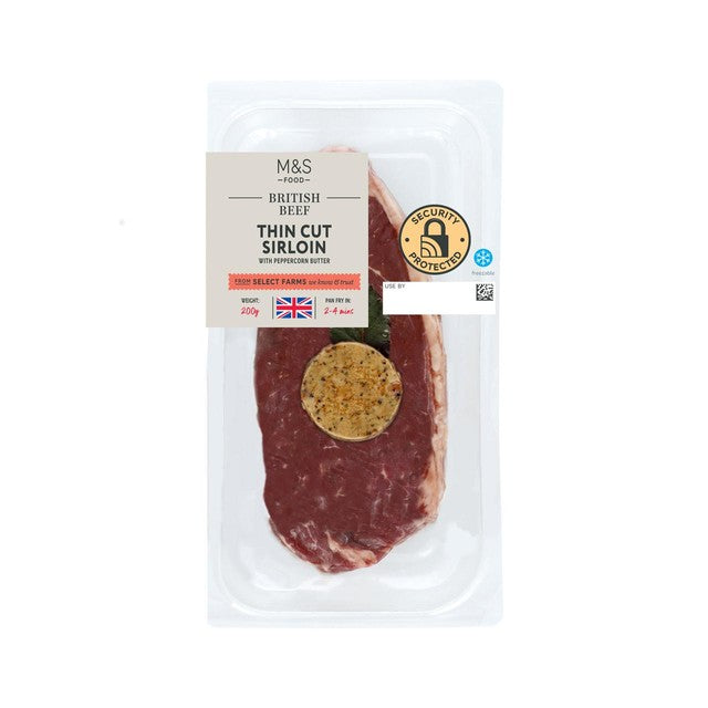 M&S Sirloin Steak with Peppercorn Butter 200g imported from the UK