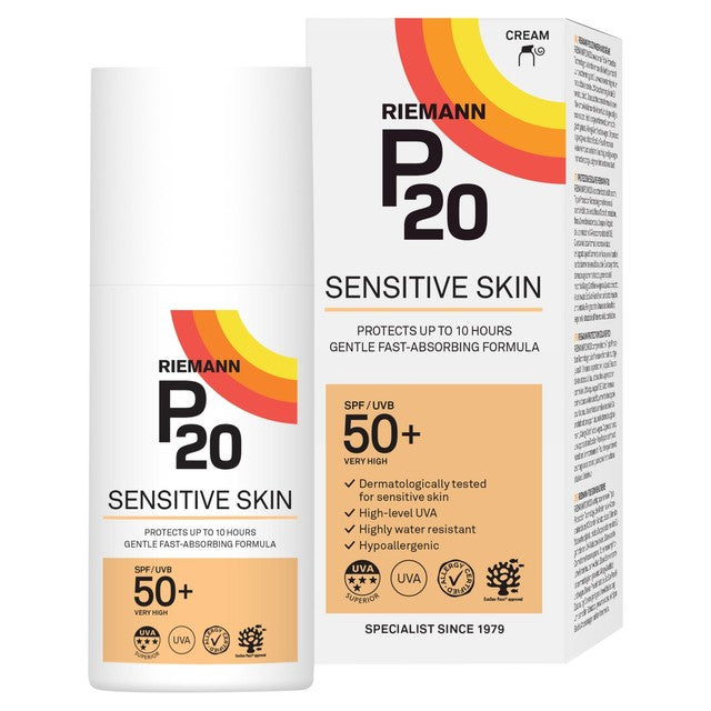 Riemann P20 Sensitive SPF 50+ sun cream 200ml, imported from the UK