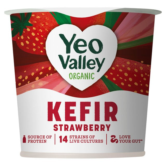 Yeo Valley organic kefir strawberry yoghurt 350g (British brand)
