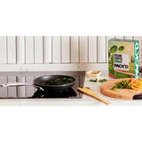 Pack'd organic chopped spinach 450g, imported from the UK