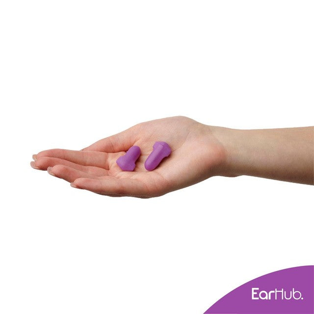 EarHub Purple Soft Foam Earplugs 30 pairs - British product