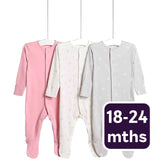 M&S Floral Popper Footed Sleepsuits 18-24 Months, imported from the UK