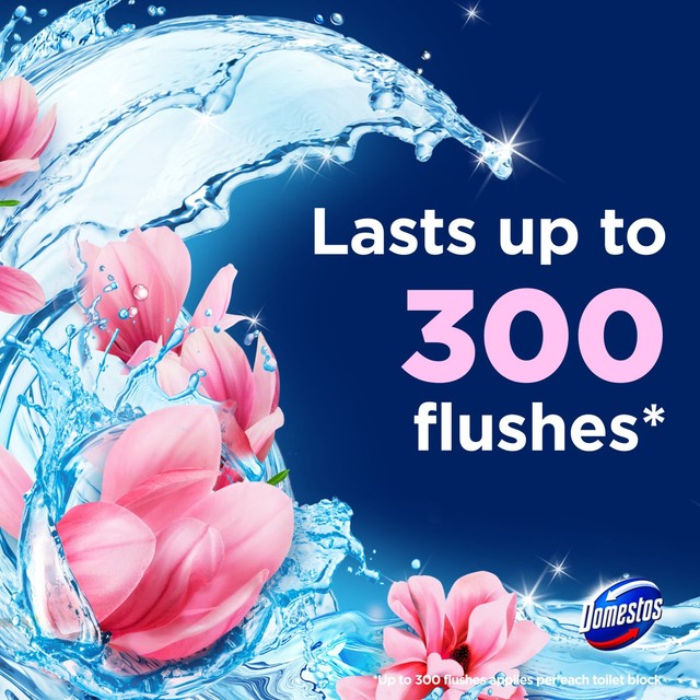 Domestos Magnolia Toilet Rim Block - British product