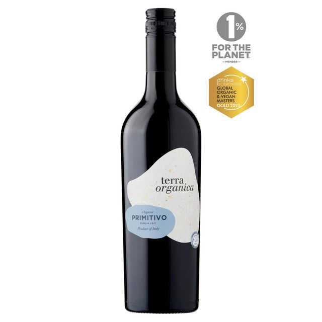 Terra Organica Primitivo red wine 75cl (British brand)