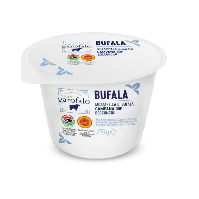 Garofalo Buffalo Mozzarella Bocconcino cheese 250g, UK version