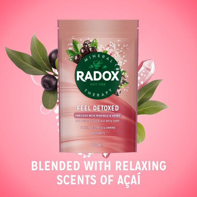 Radox Detox Therapy Bath Salts 900g, imported from the UK
