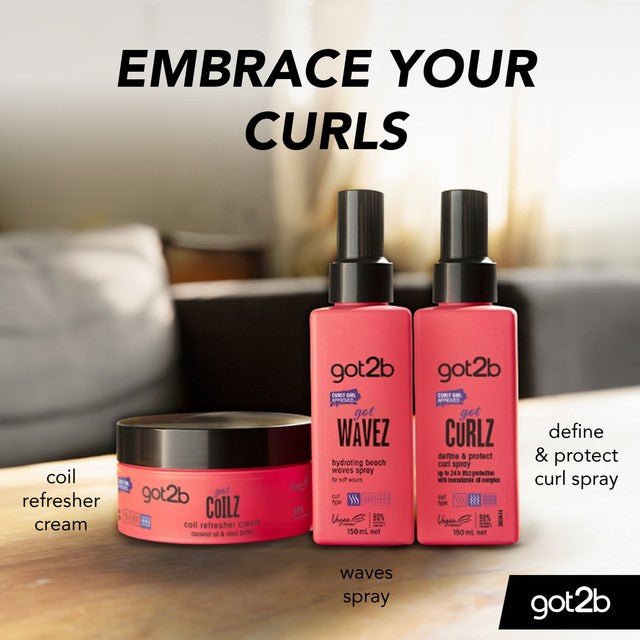 Got2b Beach Waves Hydrating Curl Enhancing Hair Spray 150ml, UK version