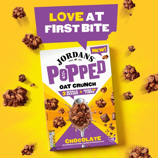 Jordans Chocolate Popped Oat Crunch breakfast cereal 425g, UK version