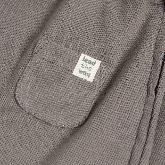 M&S Cotton Striped Plain Sleepsuit Grey 6-9 Months, imported from the UK