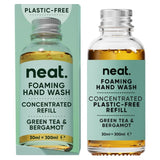 Neat foaming hand wash refill Green Tea & Bergamot 30ml, imported from the UK