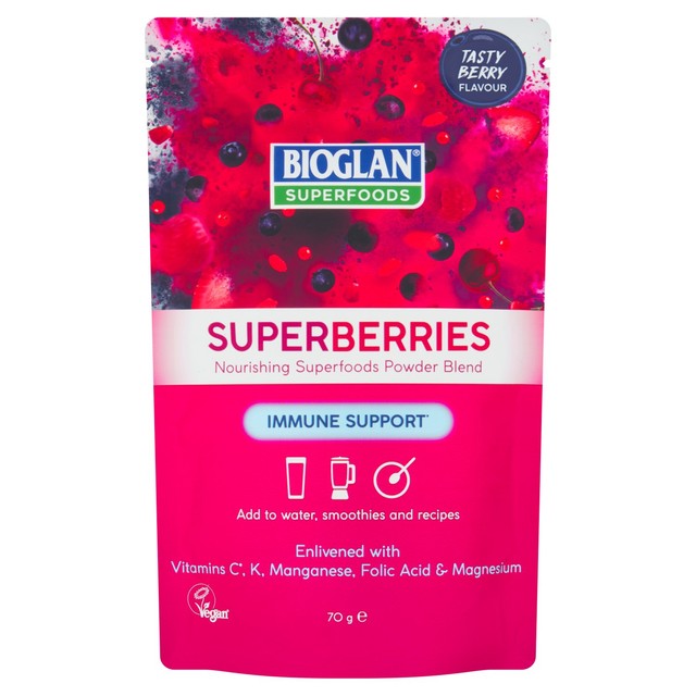 Bioglan Superberries Berry Fruit Powder Blend 70g - British product