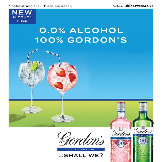 Gordon's 0.0% alcohol-free spirit 70cl, UK version