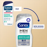 Sanex Men Skin Health Sensitive 6 in 1 Body Wash Shower Gel