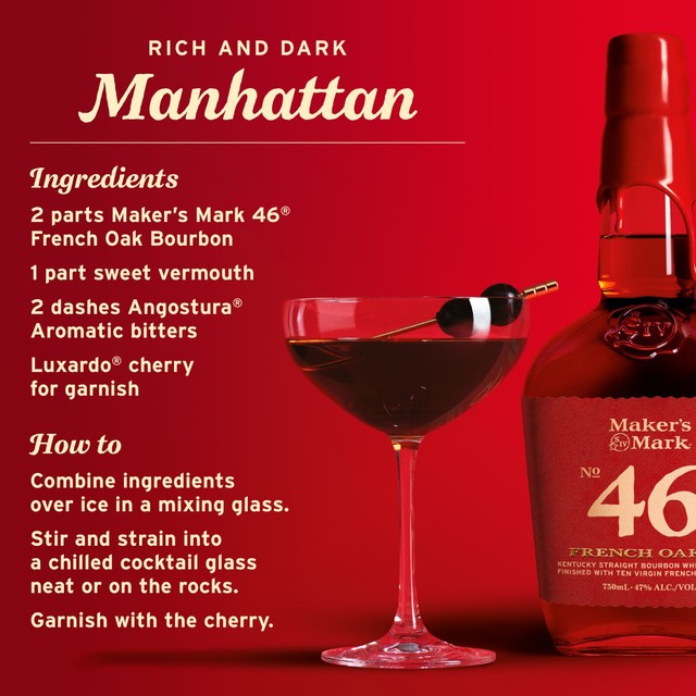 Makers Mark 46 Bourbon Whisky 70cl, imported from the UK