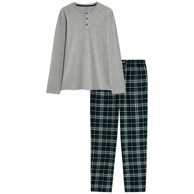 M&S cotton pyjama set grey S, imported from the UK