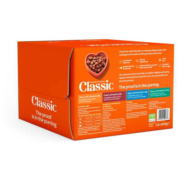 Butcher's Classic Cat Food variety pack 24 x 400g - British product